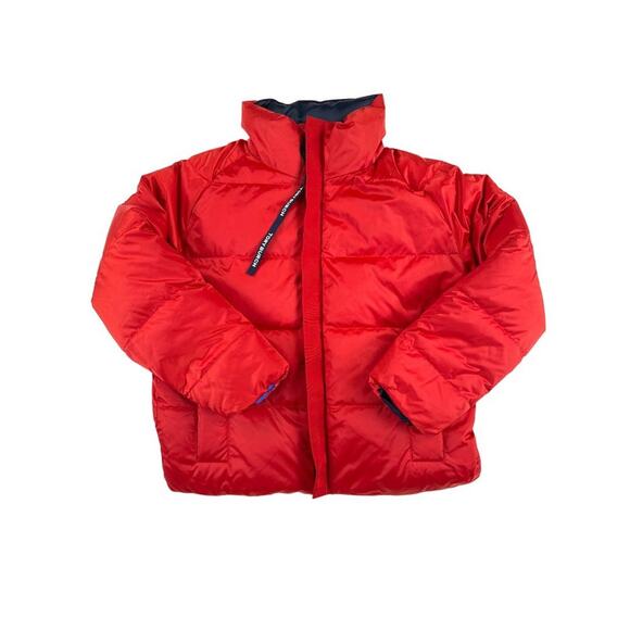 TORY BURCH - Reversible Color-block Quilted Shell Jacket In Blue and Red - Picture 2 of 7